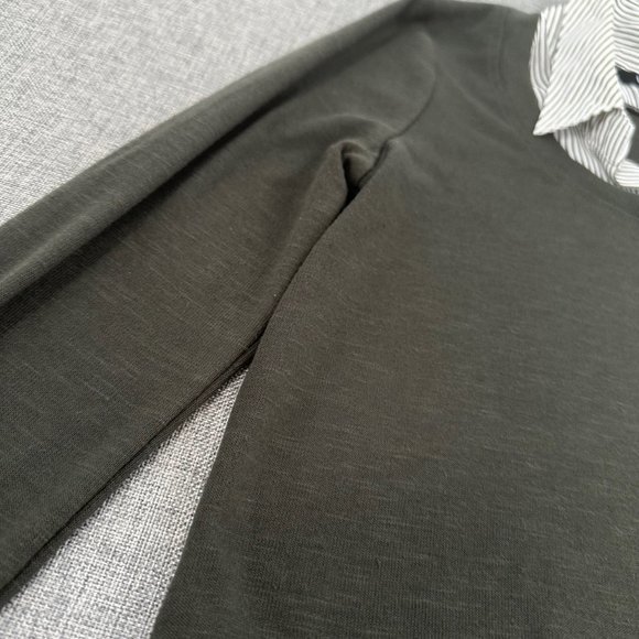 BCX‎ Lightweight Sweater XS Striped Dark Green - Picture 8 of 13